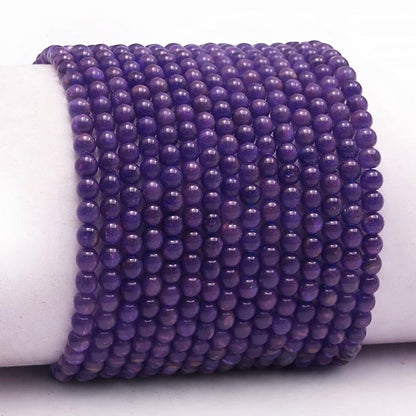 Bracelet améthyste Brésil AA (boules 3 - 4mm) - La Boite à Cailloux