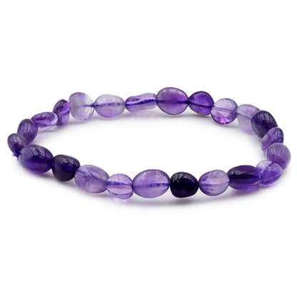 Bracelet améthyste Brésil AA (grains 5 - 7mm) - La Boite à Cailloux