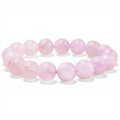 Bracelet améthyste lavande Brésil A (boules 12mm) - La Boite à Cailloux
