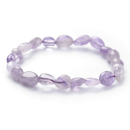 Bracelet améthyste lavande Brésil A (grains 5 - 7mm) - La Boite à Cailloux