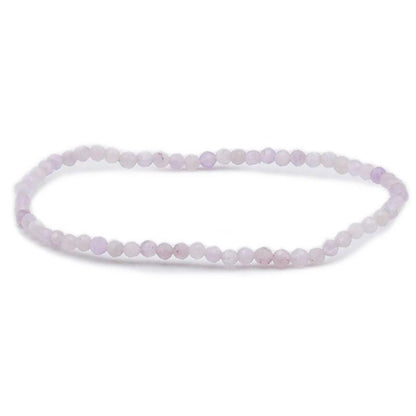 Bracelet améthyste lavande Brésil A (perles facettées 3mm) - La Boite à Cailloux