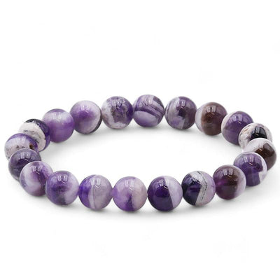 Banded amethyst bracelet Brazil A (10mm balls)