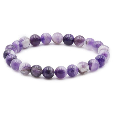 Brazil AA ribboned amethyst bracelet (7-8mm balls)