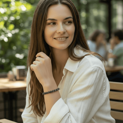 Bracelet améthyste Uruguay A+ (boules 10mm) - La Boite à Cailloux