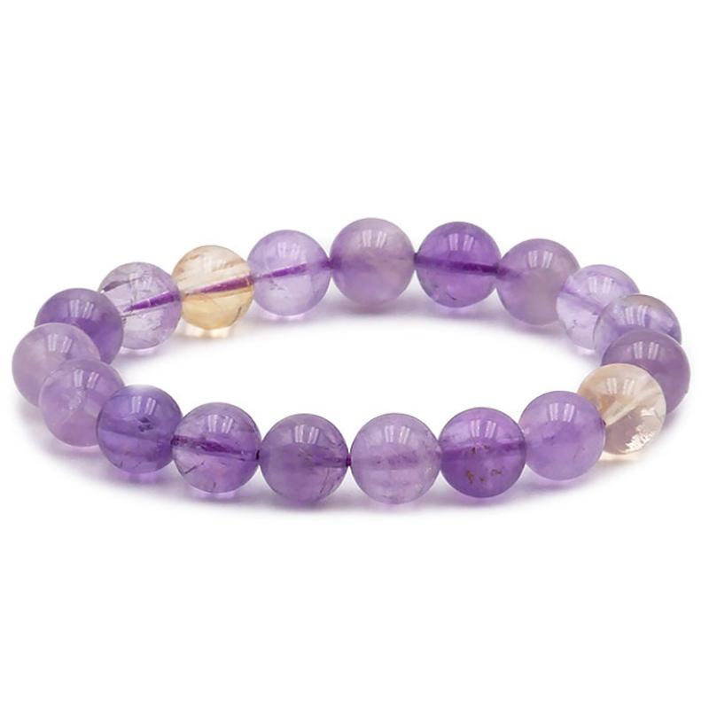Bracelet amétrine A (boules 10mm) - La Boite à Cailloux