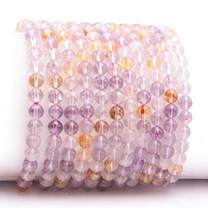 Bracelet amétrine Brésil A (boules 5 - 6mm) - La Boite à Cailloux