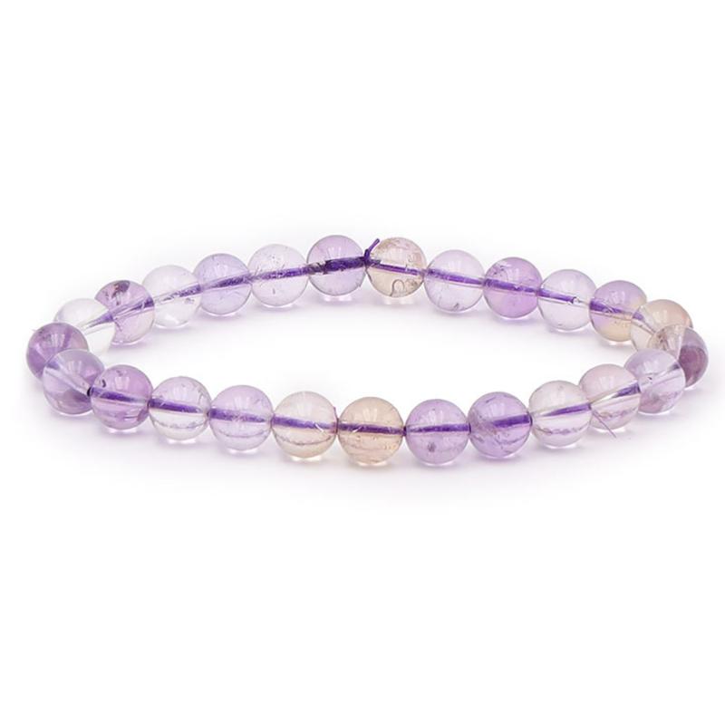 Bracelet amétrine Brésil A (boules 7 - 8mm) - La Boite à Cailloux