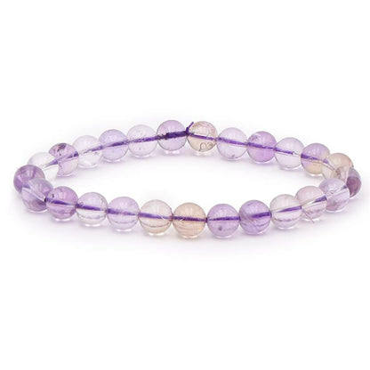 Bracelet amétrine Brésil A (boules 7 - 8mm) - La Boite à Cailloux