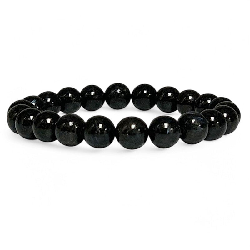 Bracelet anthophyllite Russie A (boules 7 - 8mm) - La Boite à Cailloux