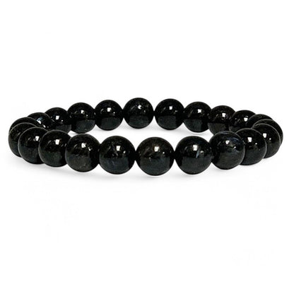 Bracelet anthophyllite Russie A (boules 7 - 8mm) - La Boite à Cailloux