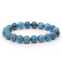 Bracelet apatite bleue Madagascar A+ (boules 10mm) - La Boite à Cailloux