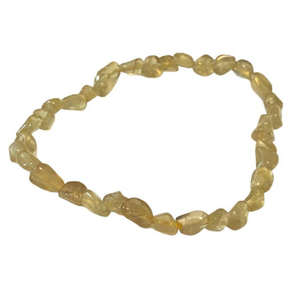 Bracelet apatite jaune Madagascar A (grains 5 - 7mm) - La Boite à Cailloux