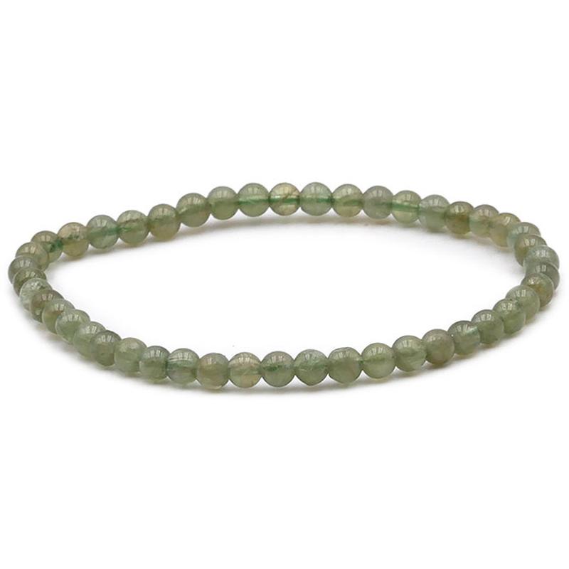 Bracelet apatite verte Madagascar A (boules 3 - 4mm) - La Boite à Cailloux