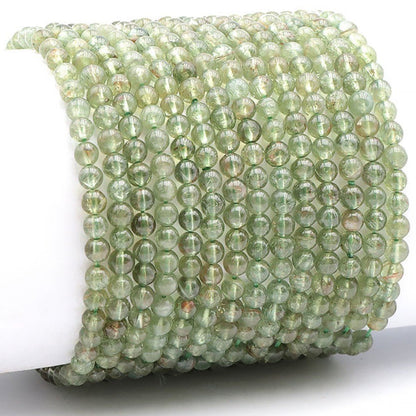 Bracelet apatite verte Madagascar A (boules 3 - 4mm) - La Boite à Cailloux