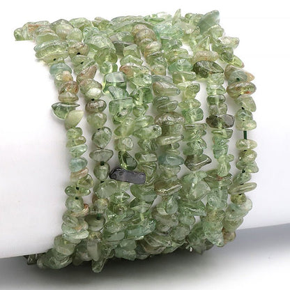 Bracelet apatite verte Madagascar A (perles baroques) - La Boite à Cailloux