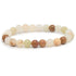 Bracelet aragonite Pérou A (boules 7 - 8mm) - La Boite à Cailloux