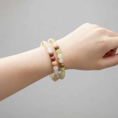 Pulsera de aragonita peruana A (cuentas de 7-8 mm)