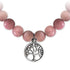Bracelet arbre de vie rhodonite Australie A (boules 7 - 8mm) - La Boite à Cailloux