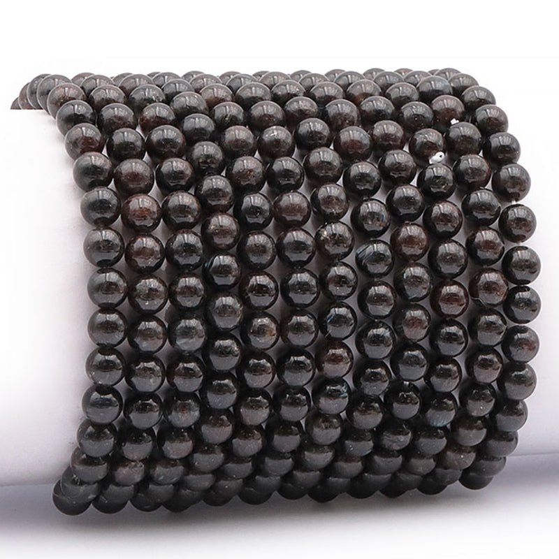 Bracelet astrophyllite Norvège A+ (boules 5 - 6mm) - La Boite à Cailloux