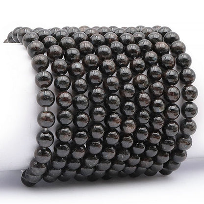 Bracelet astrophyllite Norvège A+ (boules 7 - 8mm) - La Boite à Cailloux