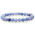 Bracelet aventurine bleue ou quartz bleu Brésil A (boules 5 - 6mm) - La Boite à Cailloux