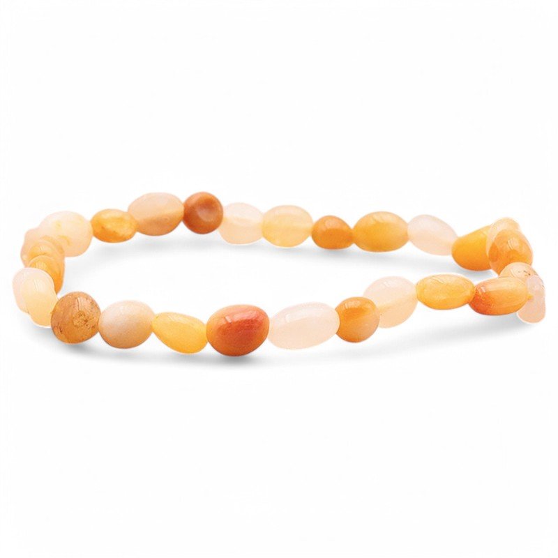 Bracelet aventurine jaune Brésil A grains 5 - 7mm - La Boite à Cailloux