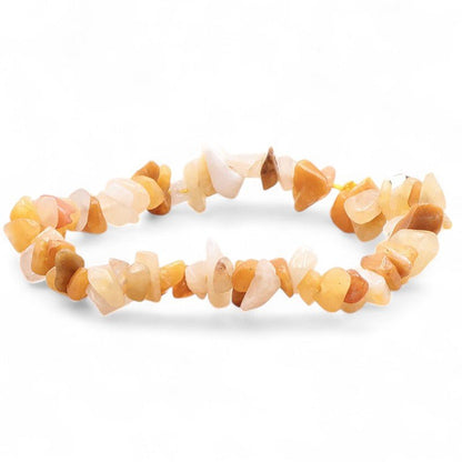 Bracelet aventurine jaune Brésil A (perles baroques) - La Boite à Cailloux