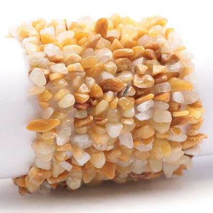 Bracelet aventurine jaune Brésil A (perles baroques) - La Boite à Cailloux