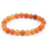 Bracelet aventurine orange Brésil A+ (boules 7 - 8mm) - La Boite à Cailloux