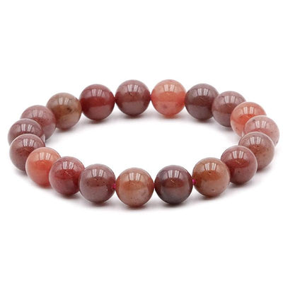 Bracelet aventurine rouge Brésil A (boules 10mm)