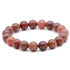 Bracelet aventurine rouge Brésil A (boules 10mm) - La Boite à Cailloux