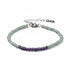 Bracelet aventurine verte améthyste perles facettées argent 925 - La Boite à Cailloux
