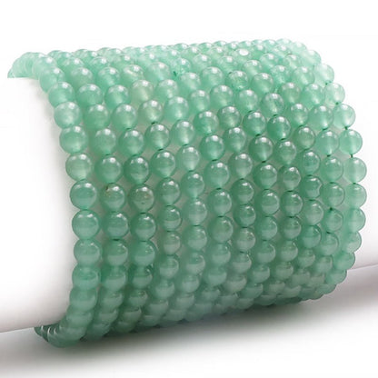 Bracelet aventurine verte Brésil A (boules 5 - 6mm) - La Boite à Cailloux
