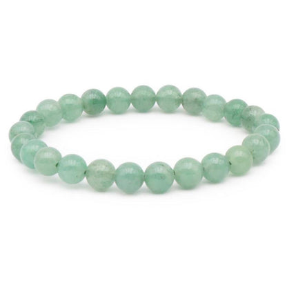 Bracelet aventurine verte Brésil A (boules 5 - 6mm) - La Boite à Cailloux