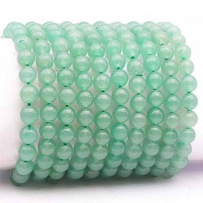 Bracelet aventurine verte Brésil A (boules 7 - 8mm) - La Boite à Cailloux
