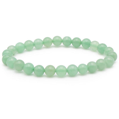 Pulsera brasileña de aventurina verde (cuentas de 7-8 mm) - Talla L
