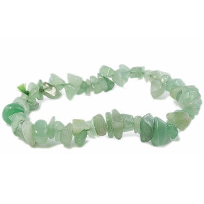 Pulsera A de aventurina verde brasileña (cuentas barrocas)