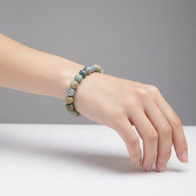 Pulsera natural azurita-malaquita México AB (bolas 7-8mm)