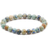 Bracelet azurite - malachite naturelle Mexique AB (boules 7 - 8mm) - La Boite à Cailloux