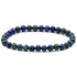Bracelet azurite - malachite stabilisée Chine A (boules 5 - 6mm) - La Boite à Cailloux