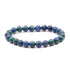 Bracelet azurite - malachite stabilisée Chine A (boules 7 - 8mm) - La Boite à Cailloux