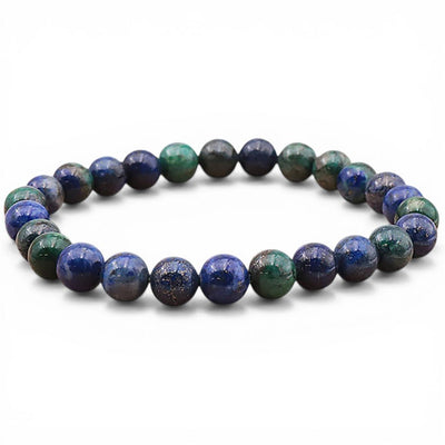 Pulsera brasileña de aventurina verde (cuentas de 7-8 mm) - Talla L