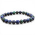 Bracelet azurite malachite stabilisée Pérou A (boules 7 - 8mm) - Taille L - La Boite à Cailloux