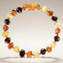 Bracelet bébé ambre 3 couleurs Lituanie AA (perles baroques) - La Boite à Cailloux