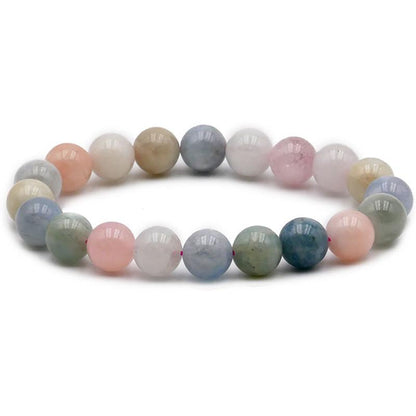 Bracelet béryls multicolores Brésil A boules 10mm - La Boite à Cailloux