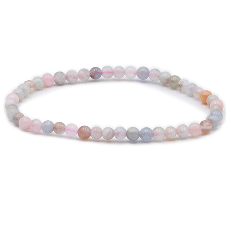 Bracelet béryls multicolores Brésil A boules 3 - 4mm - La Boite à Cailloux
