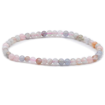 Bracelet béryls multicolores Brésil A boules 3 - 4mm - La Boite à Cailloux