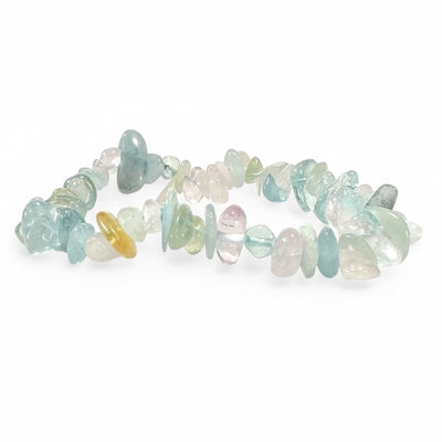 Pulsera de berilos multicolor Brasil AA+ (perlas barrocas)