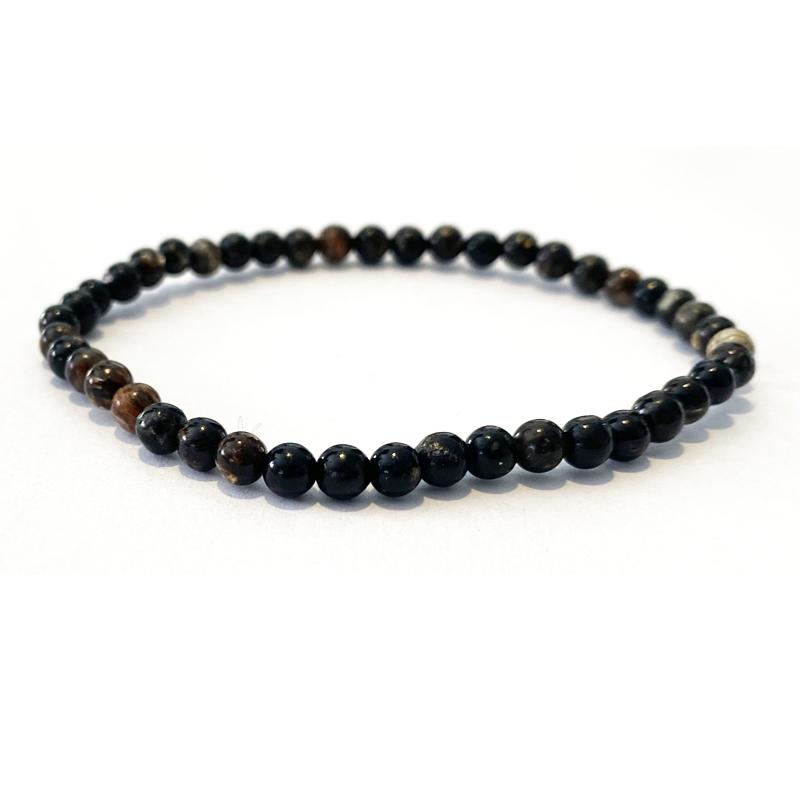 Bracelet biotite Chine A (boules 3 - 4mm) - La Boite à Cailloux