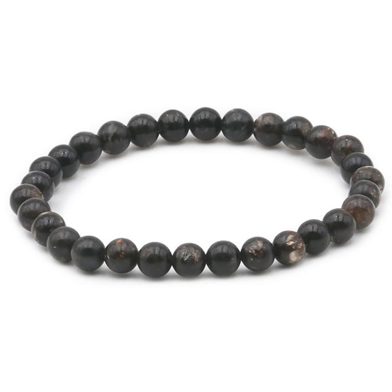 Bracelet biotite Chine A (boules 5 - 6mm) - La Boite à Cailloux
